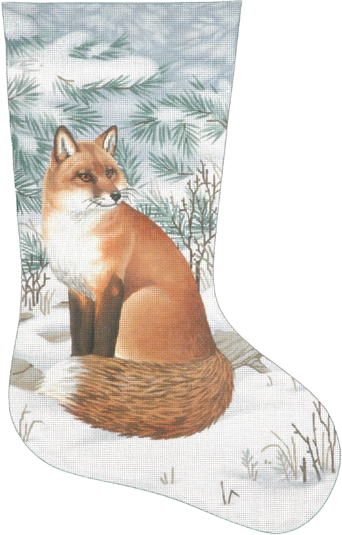 TTAXS297-13 - Fox In Snow Stocking