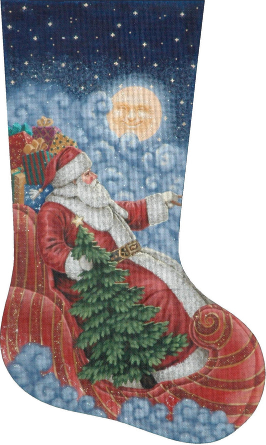 TTAXS421-13 - Moonlit Santa Stocking