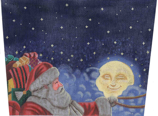TTST100- Moonlight Santa Stocking Topper