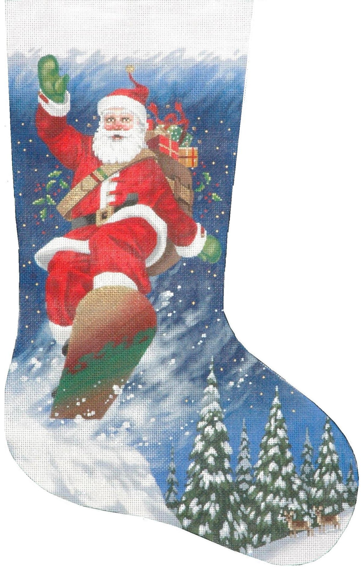 TTAXS335 - Snowboarding Santa Stocking
