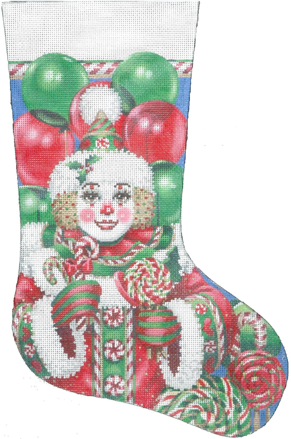 TTAXS339 - Christmas Candy Clown Stocking