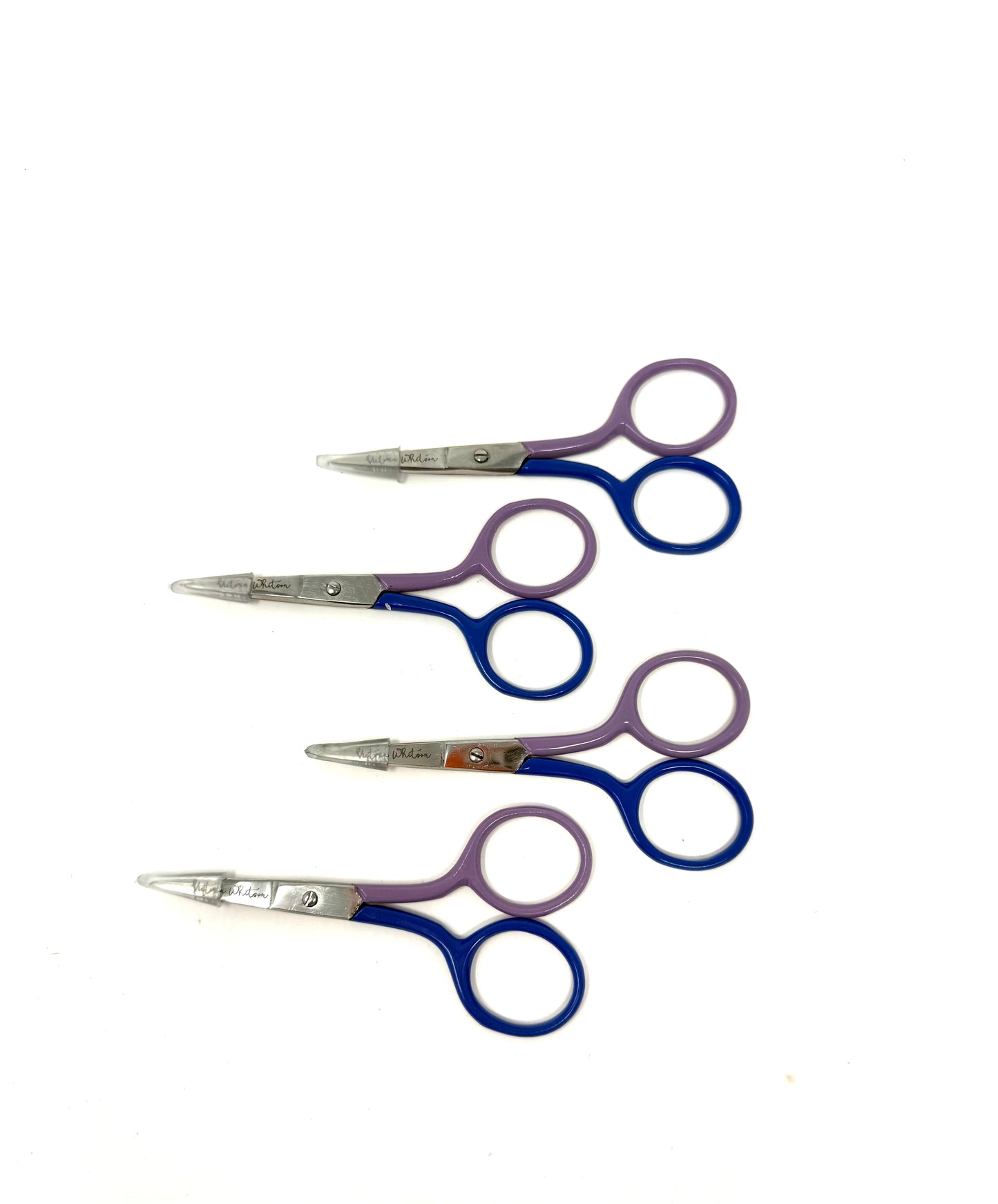 3.5” Striped Scissors in Navy & Lavender -Sold in 4 Pieces