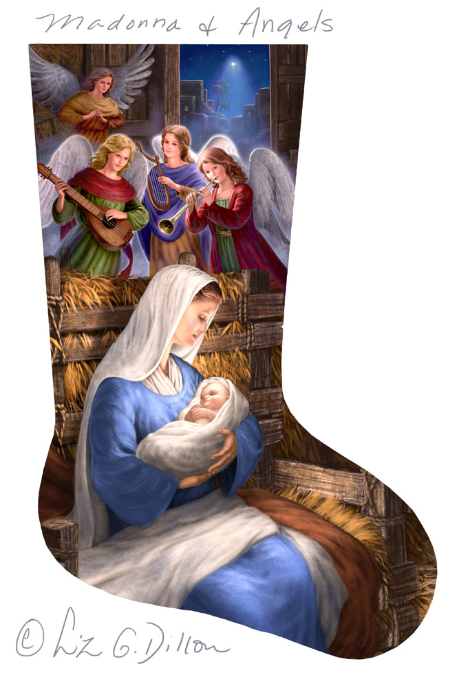 LGDAXS482 - Madonna & Angels Stocking
