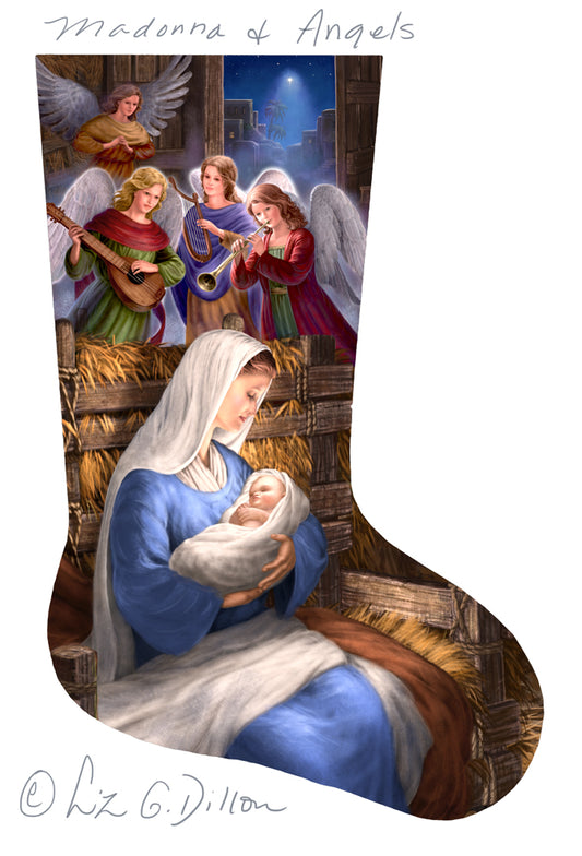 LGDAXS482 - Madonna & Angels Stocking