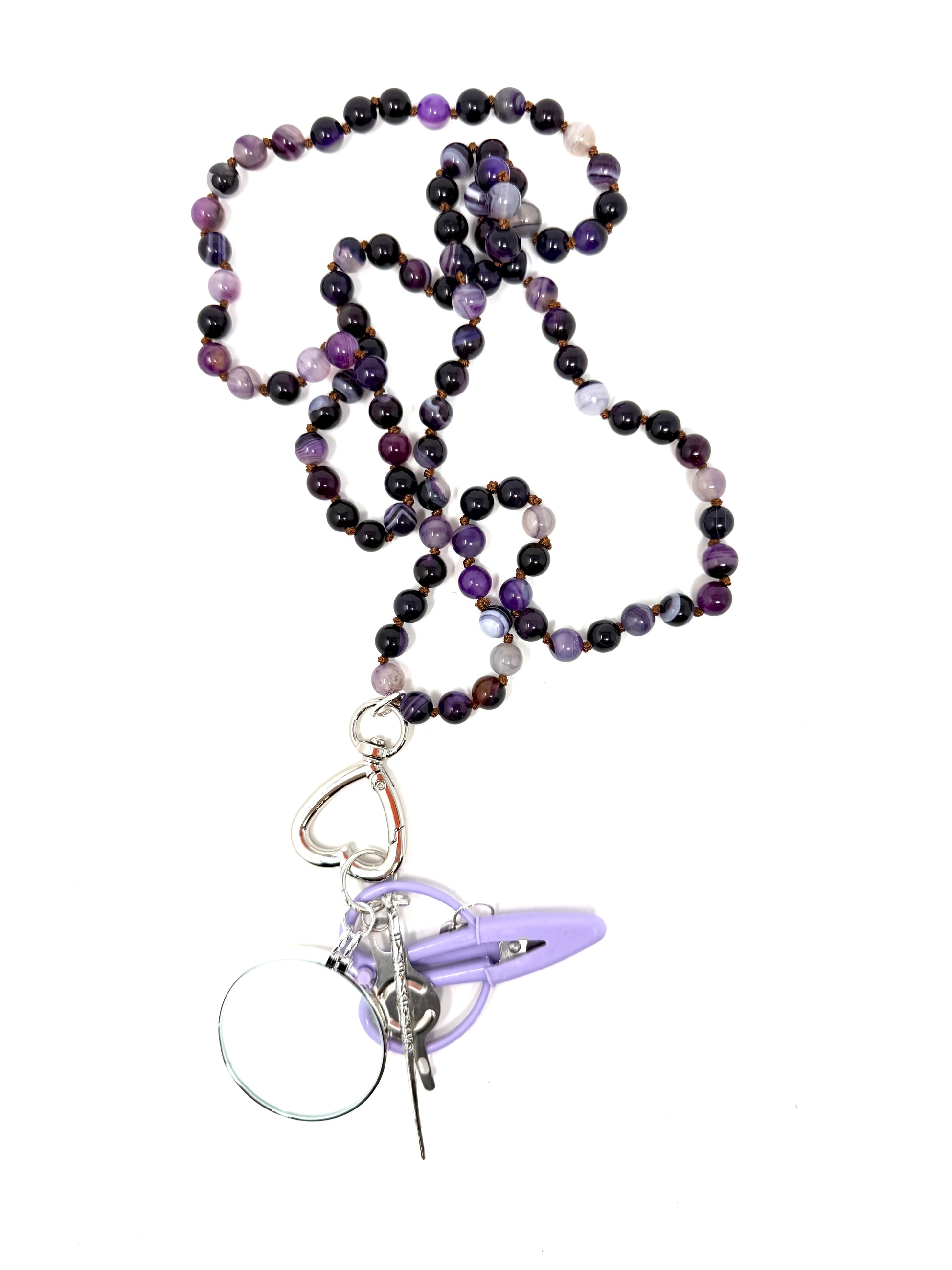 Gemstone Chatelaine - Multi Purple