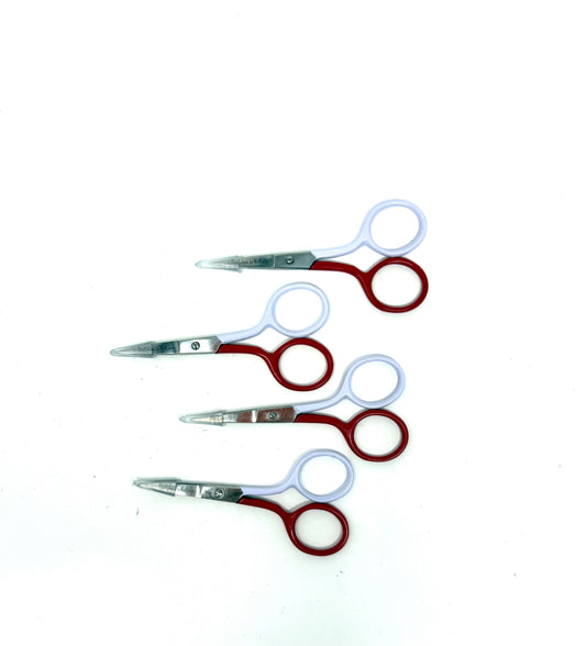 3.5” Striped Scissors in Red & White -Sold in 4 Pieces