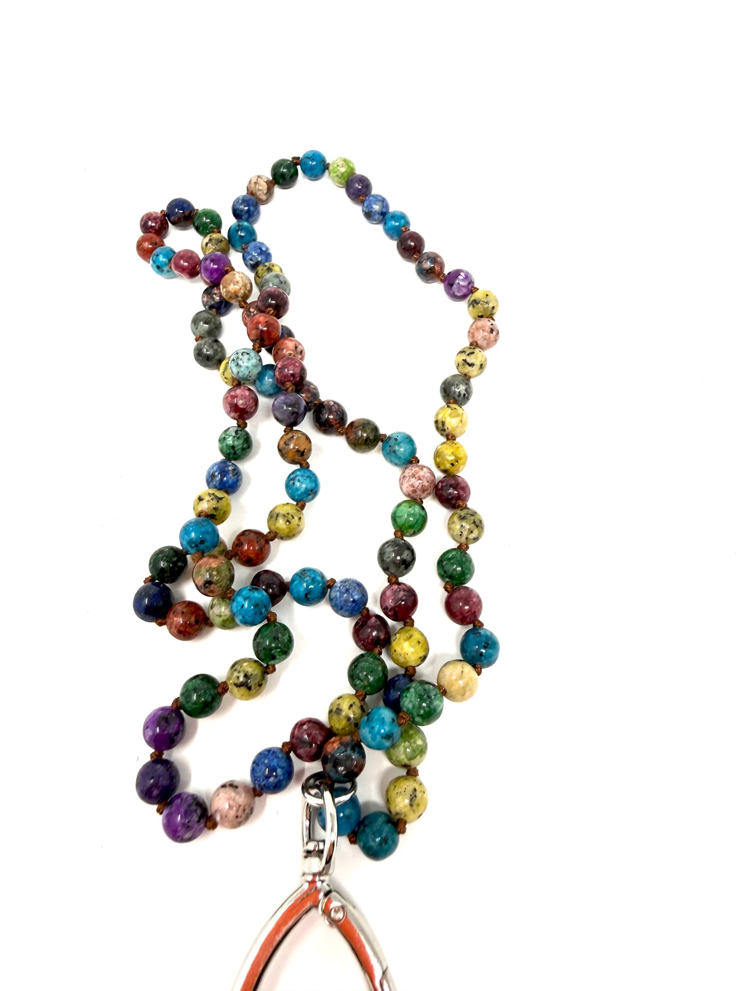 Gemstone Chatelaine - Multi Jewel Tones Gemstone