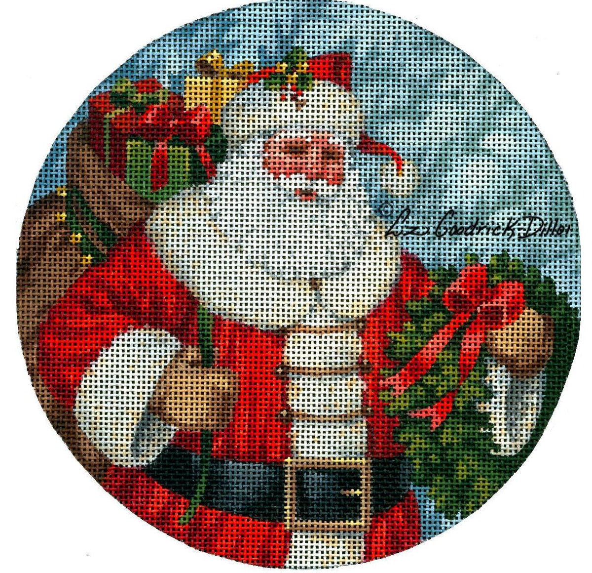 LGDOR201- Santa w/Wreath