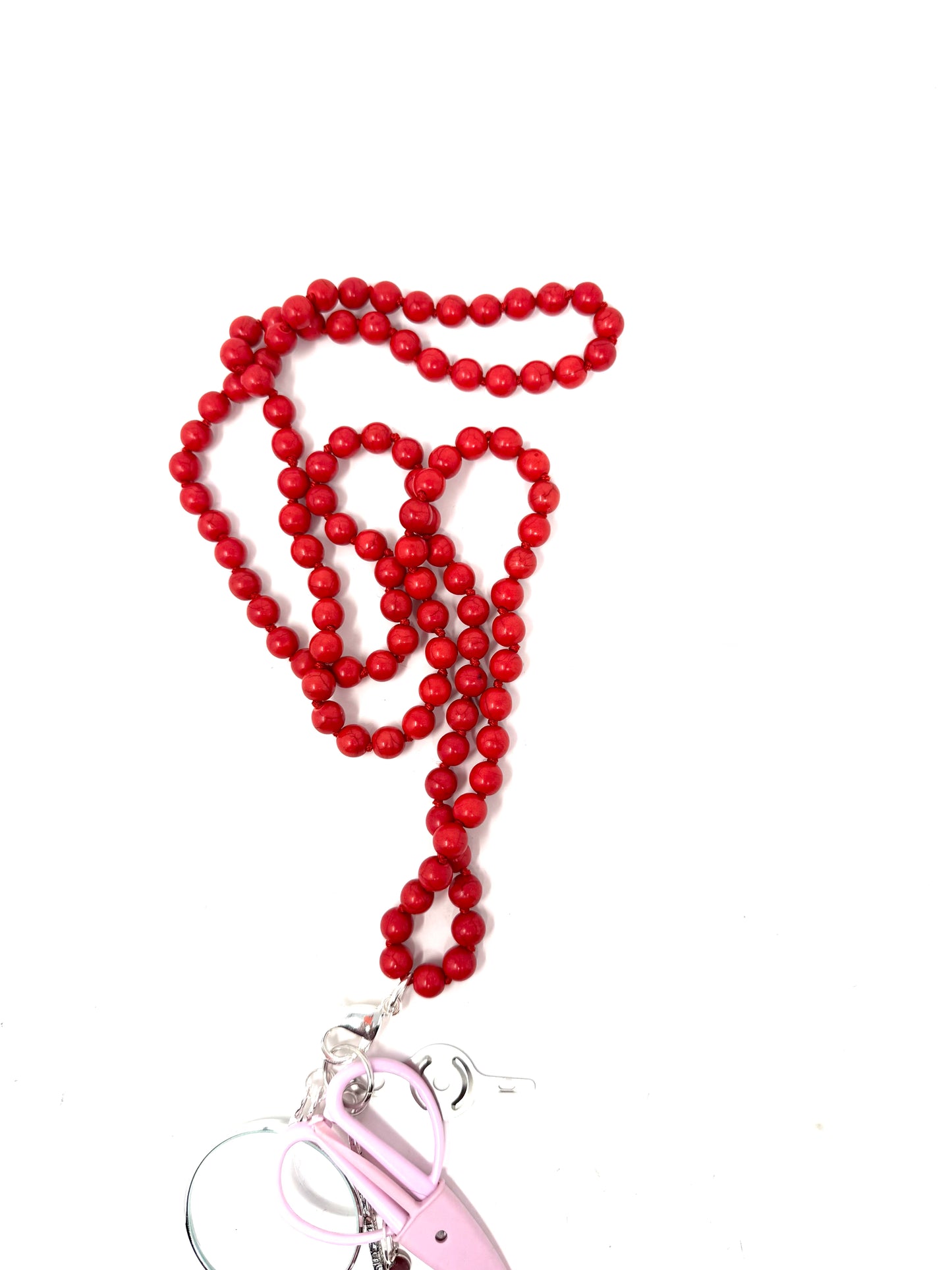 Up Up Chatelaine - Red Beads