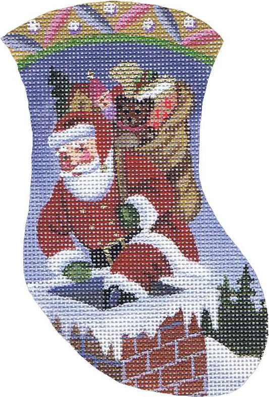 TTAXO181 - Santa Sneaking In Mini Stocking