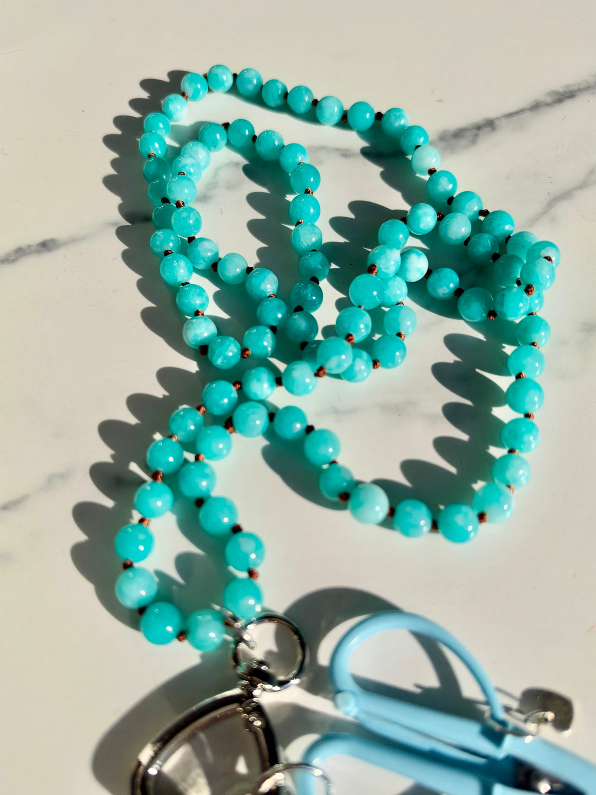 Gemstone Chatelaine - Aquamarine Jade