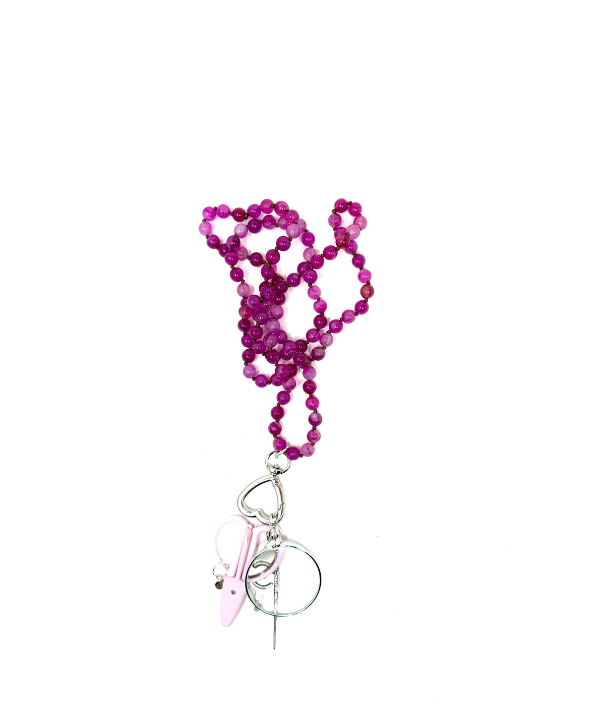 Gemstone Chatelaine - Peonies Pink